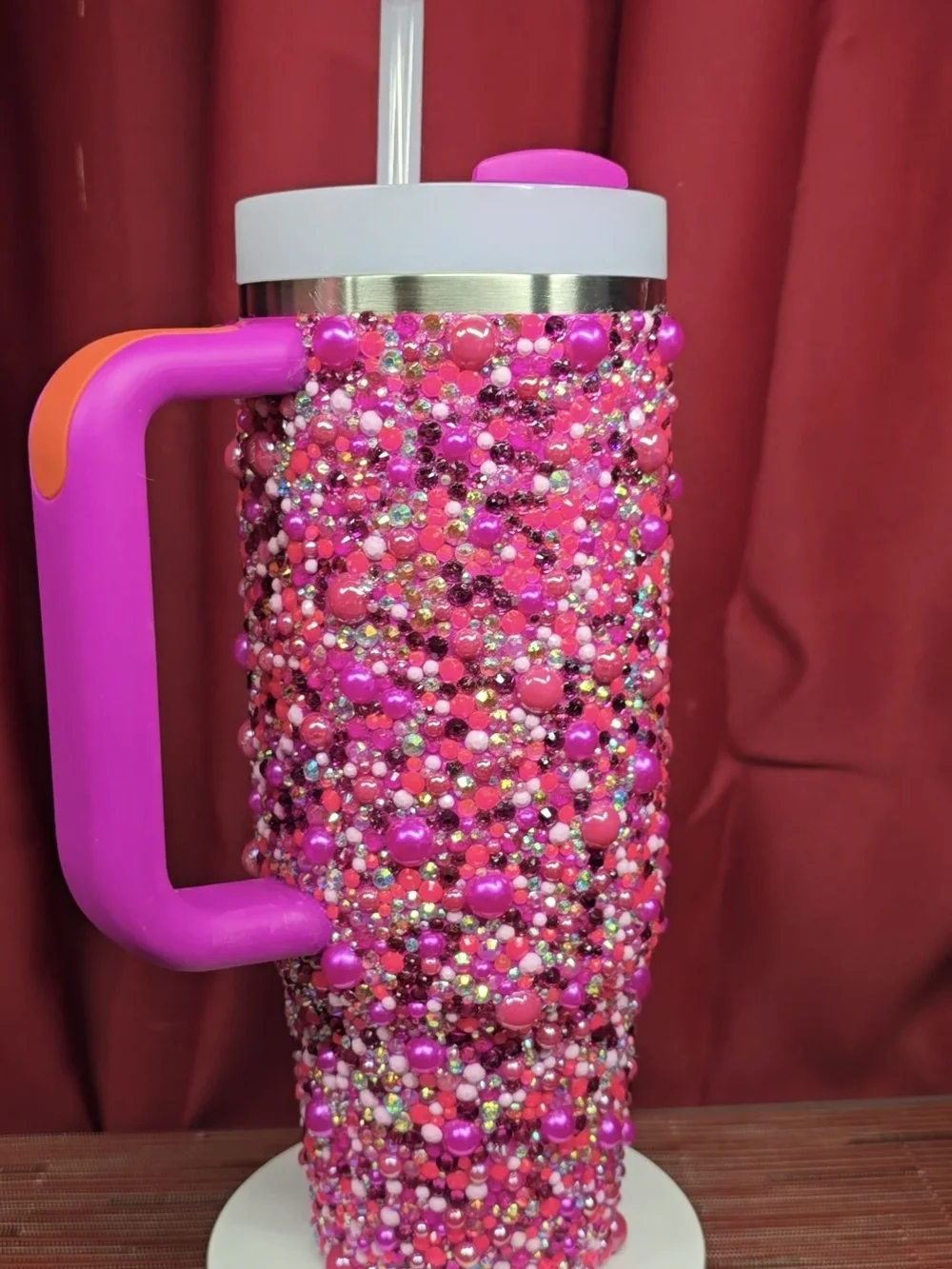 Stanley Quencher Flowstate 30oz bedazzled Vivid Violet Stainless Steel Tumbler - Picture 2 of 11